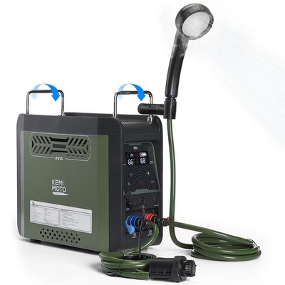 Portable Shower Propane Water Heater W/Pump for Outdoor Camping Hunting Cleaning
