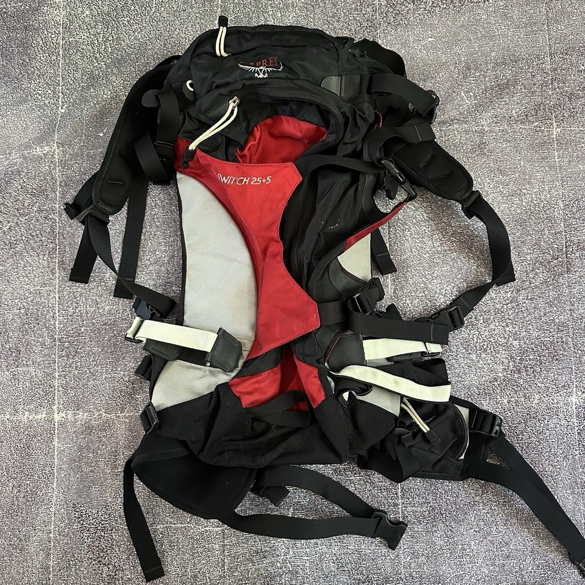 Osprey Switch 25 +5 30L Red Black White Hiking Camping Day Pack