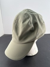 Breathable Performance Running Hat Cap Olive Green Reflective Logo Elastic Back