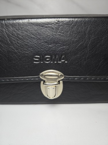 Sigma Black Leatherette Camera Lens Box Cushioned Storage Case - Picture 2 of 12