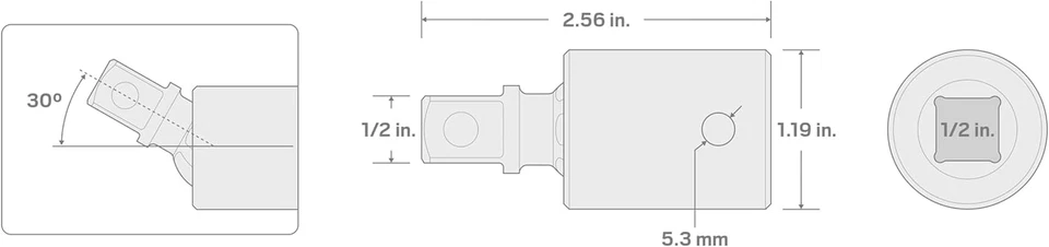 1/2 Inch Drive Impact Universal Joint | SIA22102 - Image 4 of 4