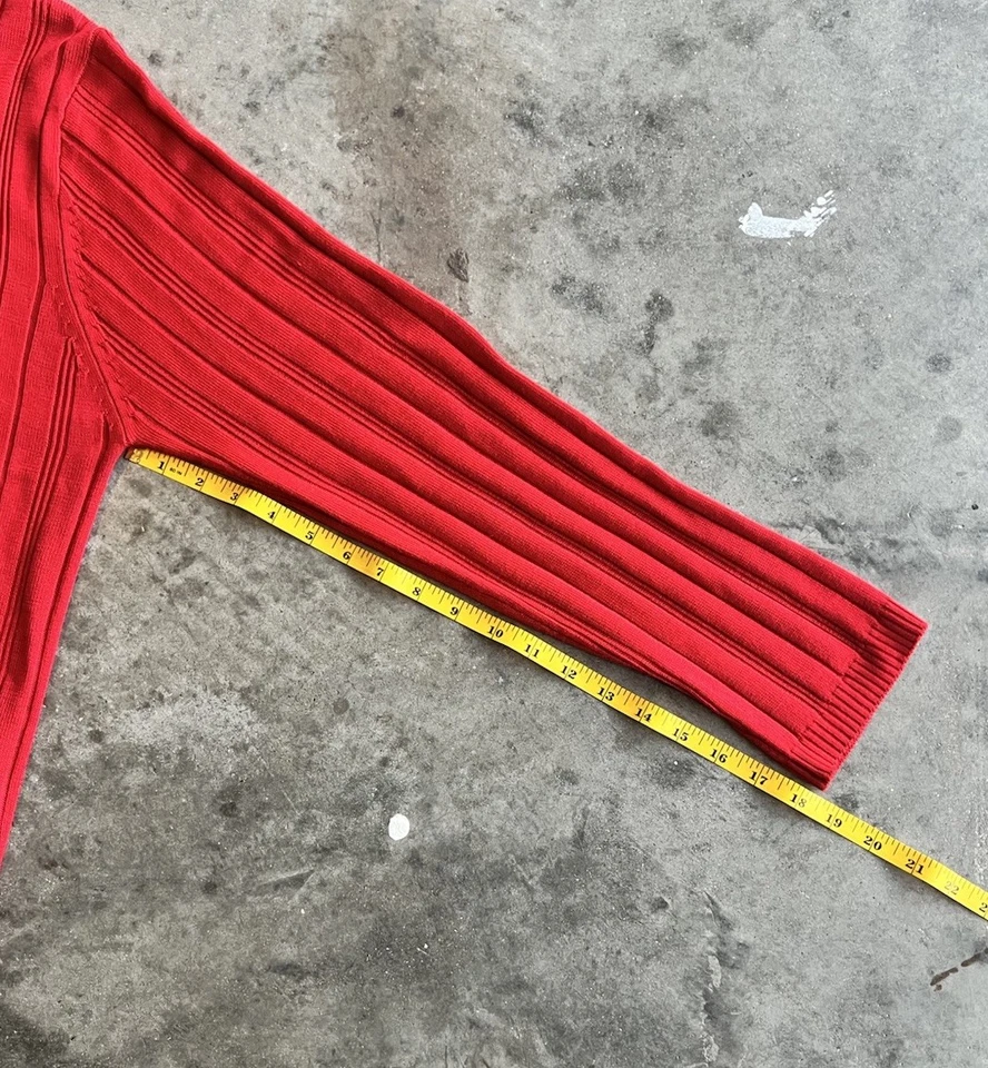 Red Sweater by Linea Uomo Turtle Neck Size Men’s Large - Image 4 of 4