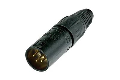 Original NEUTRIK XLR Stecker  NC4MX  Schwarz   Neu und unbenutzt - Bild 1 von 2