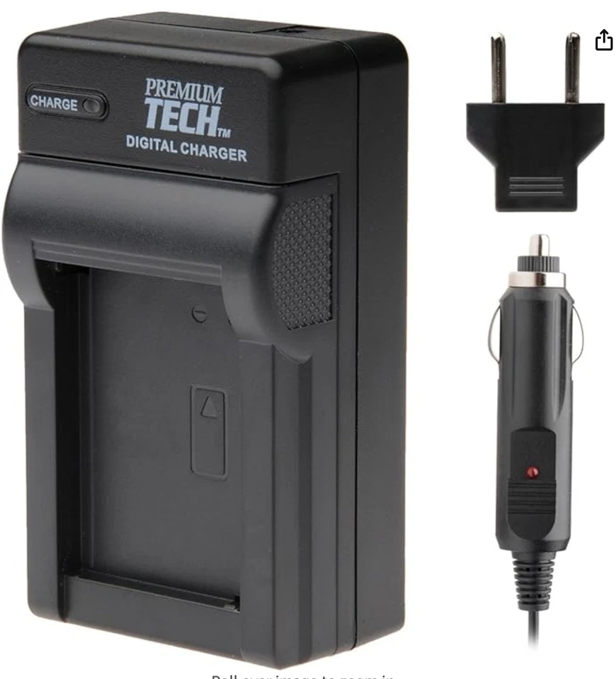 Cargador rápido de pared/coche PTD-73 USB de batería única AC/DC para Nikon EN EL20 NUEVO Foto 2 de 4