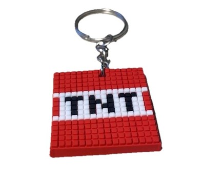 TNT Boys MineCraft New Keychain Red,White, and Black! Party Gift! Flexible!