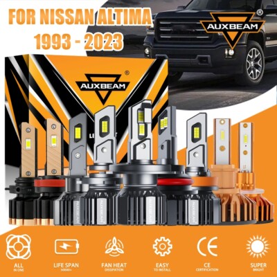 AUXBEAM F15 90W LED Headlights Hi/Lo Fog Replacement for Nissan Altima 1993-2023
