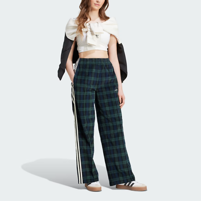 adidas Originals Tartan Corduroy Wide Leg Knit Sports Pants IX7415