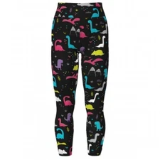 TC2 Lularoe Tall & Curvy Leggings Black Dinosaur T-Rex Bones Museum 259236