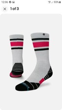 Stance Boyd Snow Kid's Performance OTC Socks Hot Pink Youth Size Med 11-2