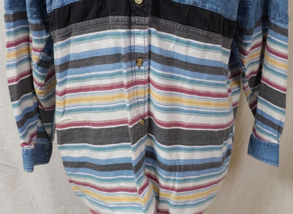 BASIC EDITIONS Womens 20W Multicolor Button Up Lo… - image 4