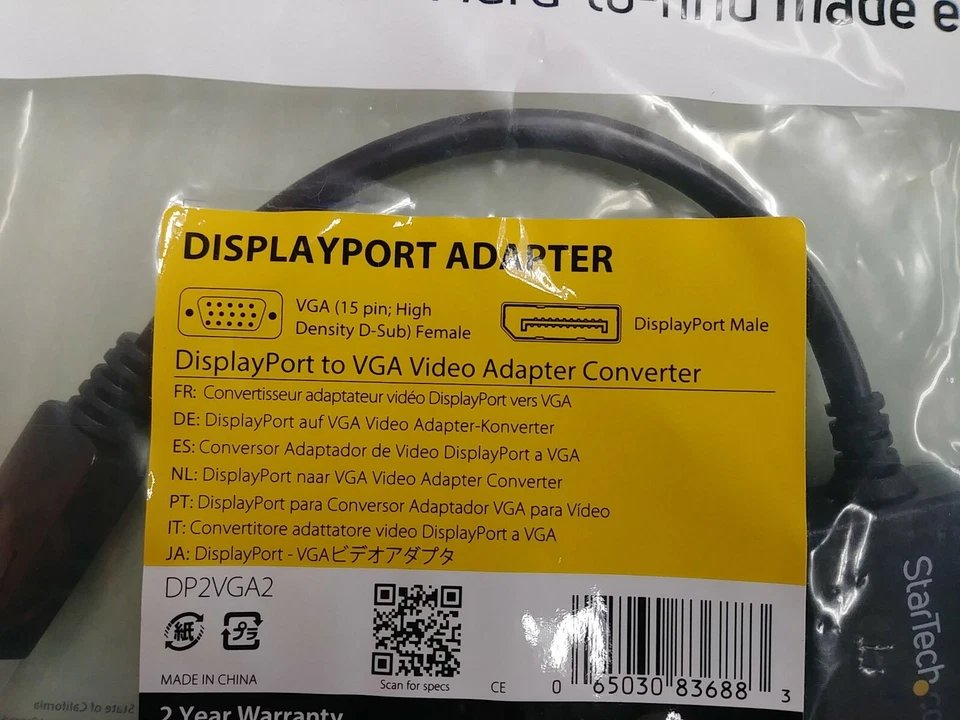 StarTech DisplayPort to VGA Video Adapter Converter DP2VGA2 - Image 2 of 4