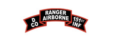 4" 151st ranger airborne army bumper sticker decal usa made
