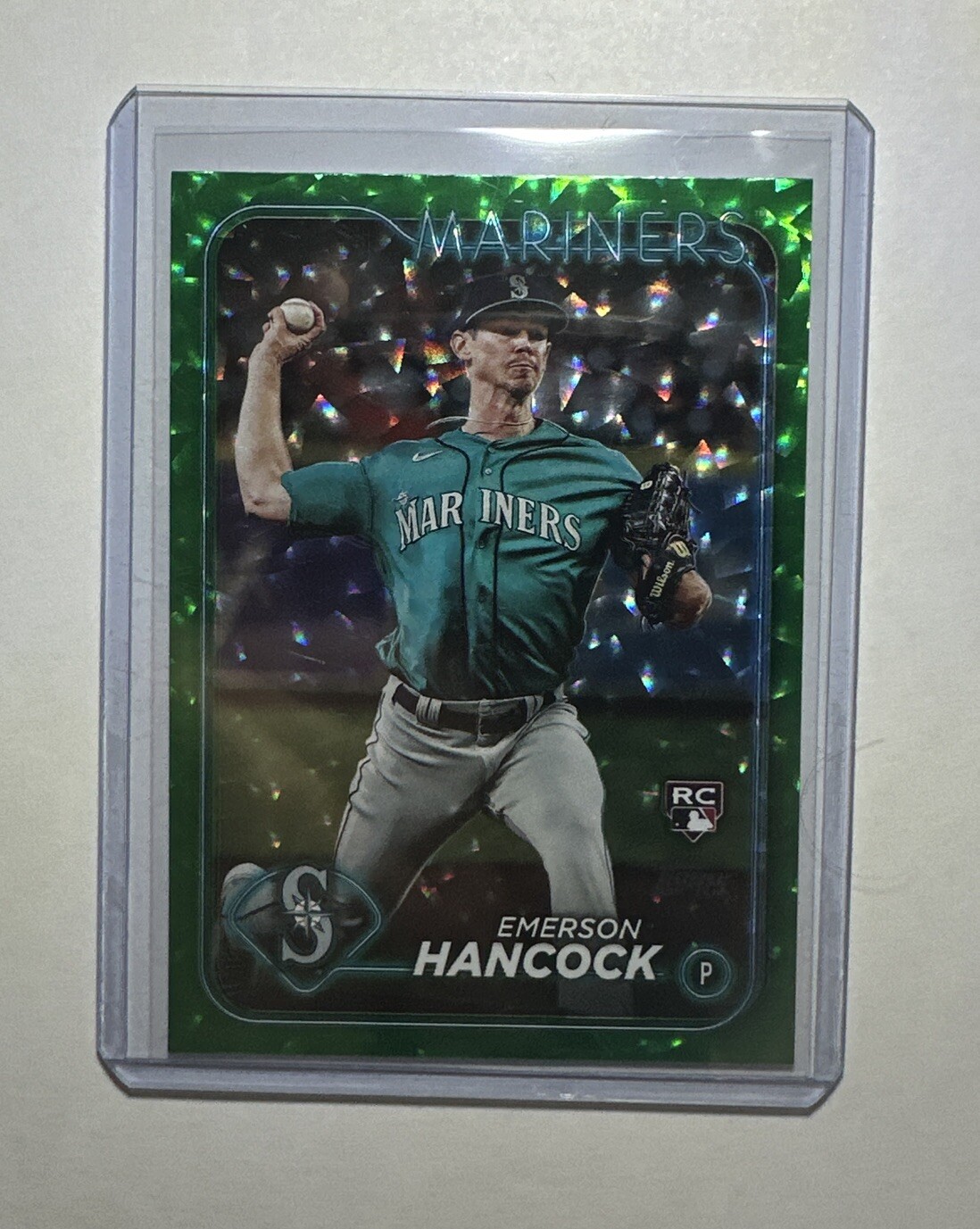 2024 Topps Series 1 - Green Crackle Foil #39 Emerson Hancock /499 (RC)
