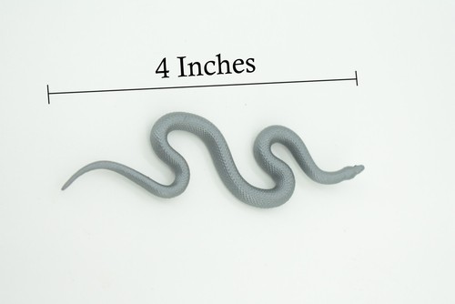 Blue Indigo Snake Toy, Realistic Rubber Snake, Figure, Model, Gift, 4" SF42 B15 - Picture 2 of 8