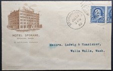 1896 Spokane WA Hotel Cover B Norman Manager ...