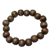 Boho Natural Wood Bead Stretch Bracelet Meditation Mindfulness Spiritual Jewelry