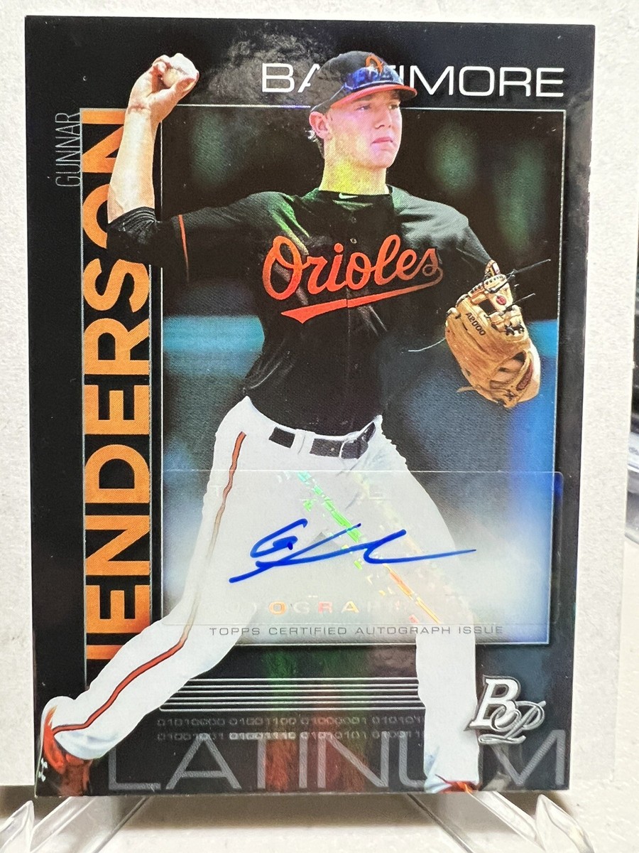 Gunnar Henderson 2020 Bowman Platinum Autograph Baltimore Orioles 