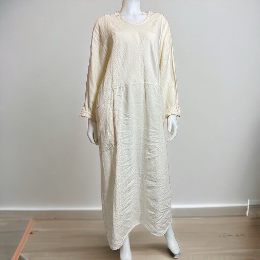 Vintage Jeanne Engelhart FLAX Dress Large Creamy White Linen Vintage Jeanne Engelhart FLAX Dress Large Creamy White Linen