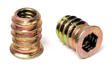 Hex Drive Coarse Threaded Insert 1/4"-20 x 15mm Carbon Steel Insert - 80 PCS