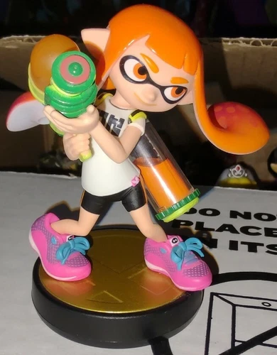 Splatoon Orange Inkling Girl Amiibo Super Smash Bros. Nintendo Switch Wii U 3DS