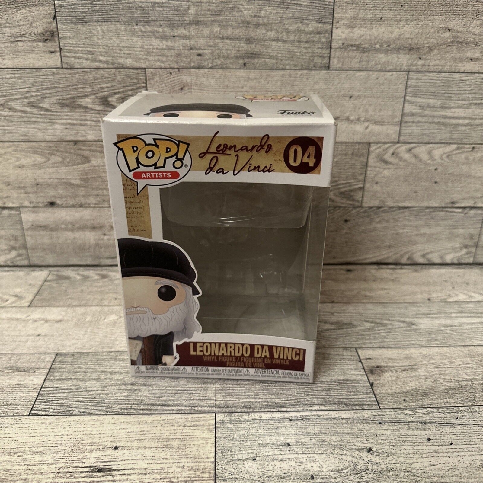 Box Only Funko Pop! Leonardo Da Vinci #04, Artists