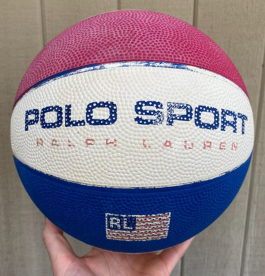 Vintage Ralph Lauren POLO SPORT Basketball Full Size Red White & Blue Rawlings