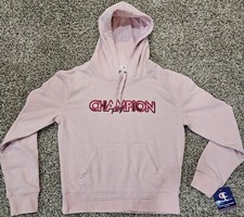 Pink Champion Hoodie Pullover Sweatshirt Size S small Embroidered New