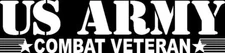 Combat Veteran US Army Vinyl Car Truck Window Decal Sticker US Seller USA