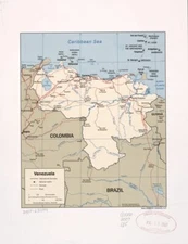 18" x 24" 2007 Map of Venezuela International Boundary