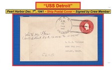 Pearl Harbor 12/7/1941 USS Detroit -1951 Ship...