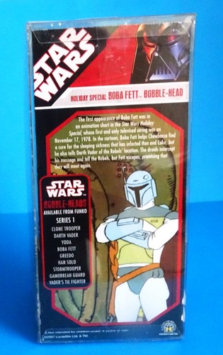 Funko Wacky Wobbler Star Wars BOBA FETT ANIMATED HOLIDAY SPECIAL Rare - Picture 3 of 6