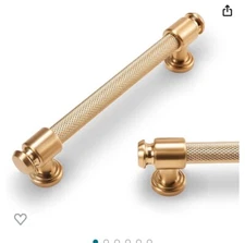 Fit For Amerdeco 5 Pack Knurled Gold Cabinet Pulls 5 Inch Hole Center