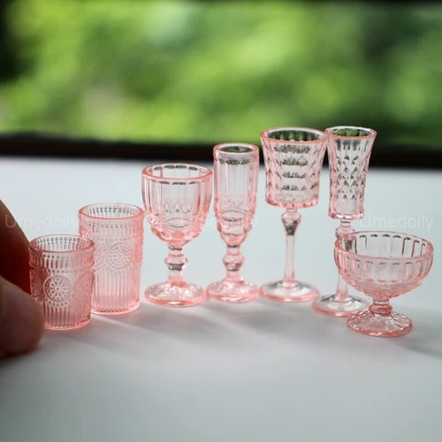 1Set Kunststoff Maßstab 1:6 Puppenhaus Miniatur Wein Tassen Flaschen Zubehör - Bild 46 von 61