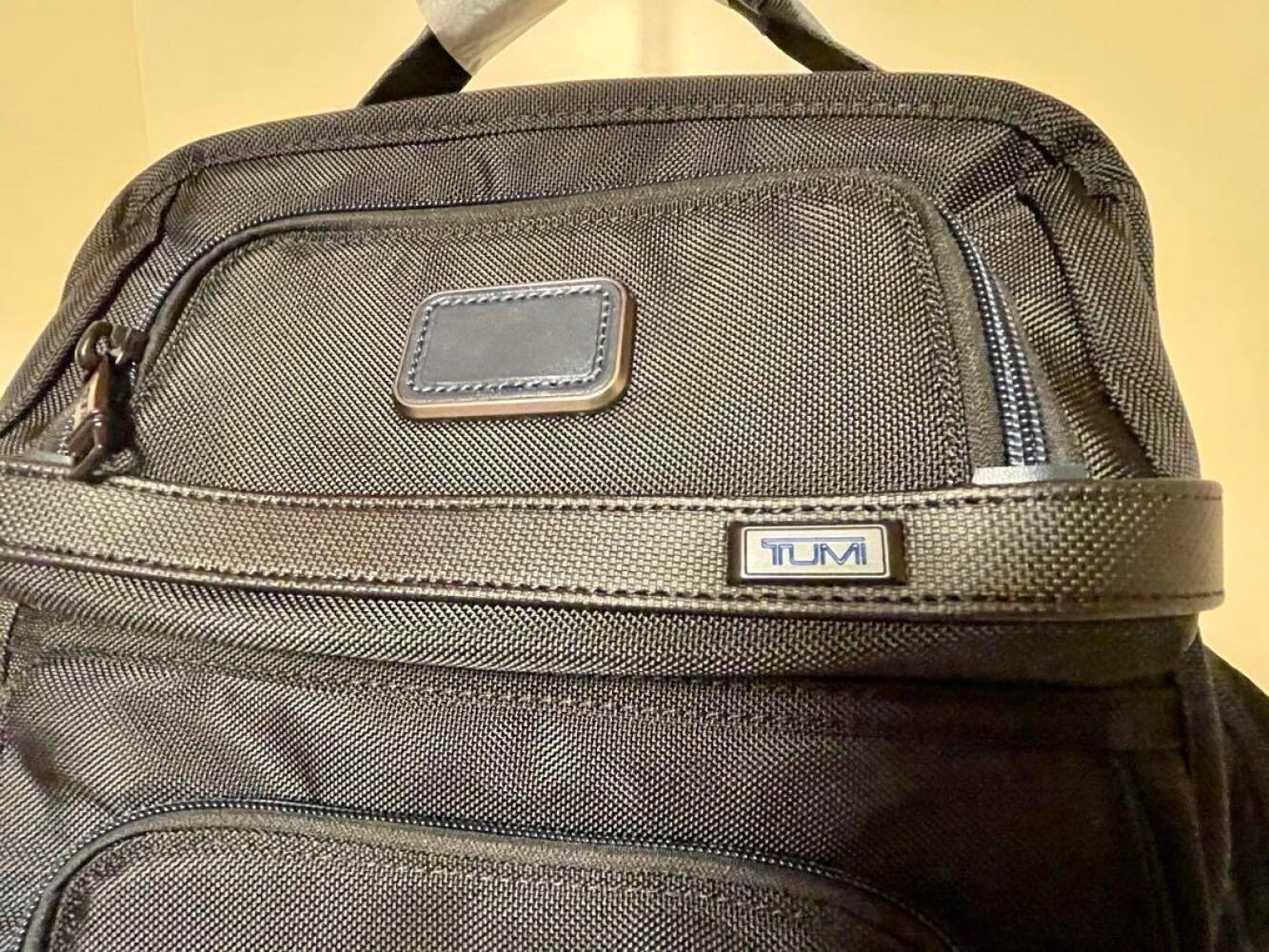 TUMI ALPHA3 Brief Pack FXT ballistic nylon/leather Black eBay