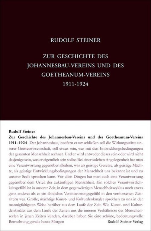 Thumbnail - Zur Geschichte Des Johannesbau-vereins Und Des Goetheanum-vereins