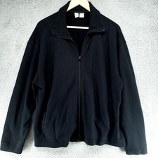 DKNY 1/4 Zip SWEATER Mens L Black Mock Collar Long Sleeve Sweatshirt