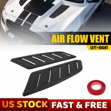 For Dodge Ram 1500 2500 3500 2Pcs Black Car Front Hood Air Vent Cover Decor Trim