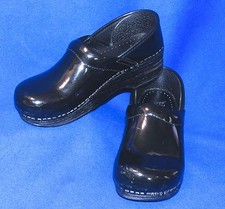 DANSKO WOMENS PRO CLOG BLACK PATENT LEATHER PROFESSIONAL SHOES 36 6