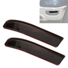 For Dodge RAM 1500 18+ Front Fog Lamp Light Cover Frame Trim Decor Smoked Black