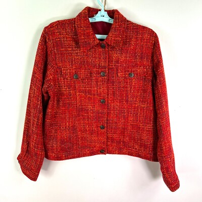 Veste Tweed Coldwater Creek Pour Femme - Taille L - Style Kimono - Occasion Très Bon État
