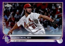 2022 Topps Chrome Update Series Purple Refractor - #USC156 Jake Walsh (RC)
