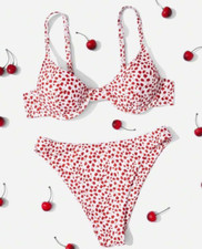 Ditsy Floral Print Underwire Bikini Swimsuit