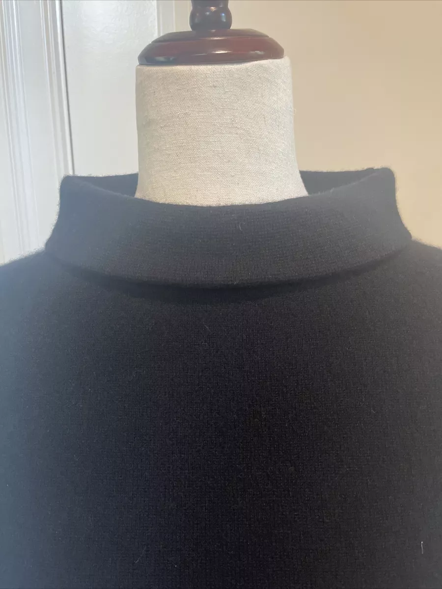 Talbots PM Petite Medium Pure Cashmere Pullover Sweater Black