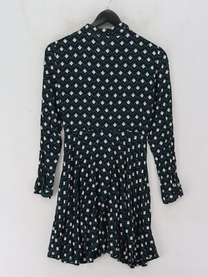 Zara Women's Midi Dress M Blue 100% Viscose Shirt Dress | eBay