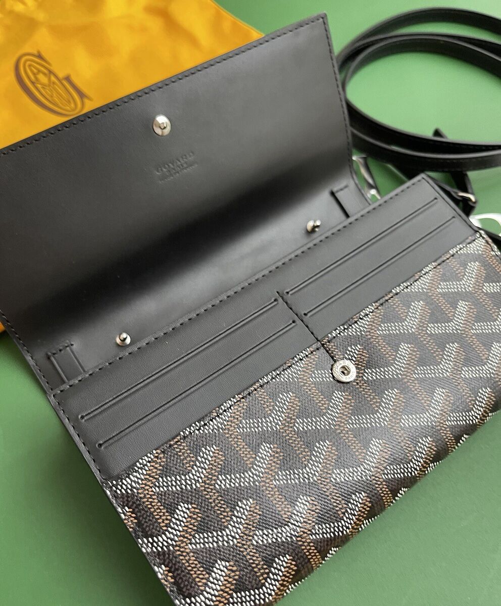 NEW Goyard Varenne Continental Wallet WOC Crossbody Black NEW Goyard Varenne Continental Wallet WOC Crossbody Black