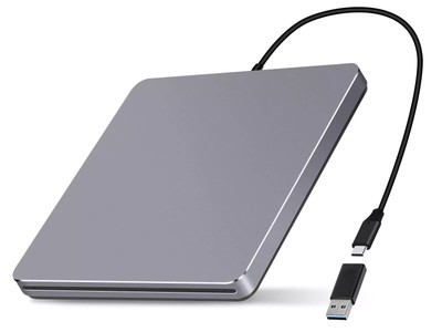 External DVD Drive USB C SuperDrive for Apple, Slot-in CD Drive for Mac, Port...
