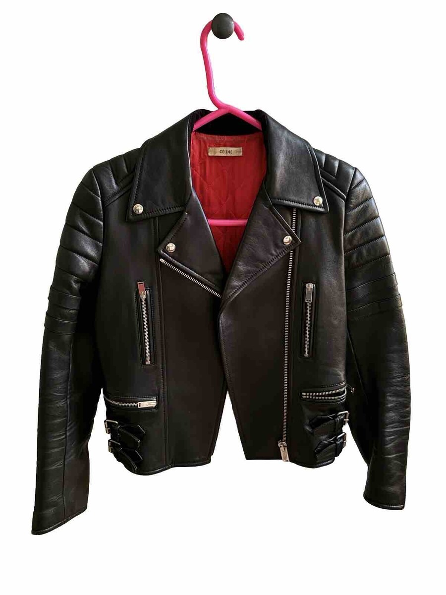 ★CELINE★ LEATHER JACKETS Celine Black Leather Jacket Vintage | eBay