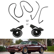 LABLT Door Roofrail Trunk Weatherstrip For Camaro Firebird TA 1970-1981 Black