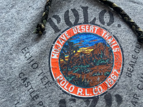 POLO RALPH LAUREN EXPEDITION VOYAGER CAMO PATCHWORK HOODIE MENS MEDIUM EXCELLENT - Picture 11 of 13