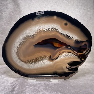 Achat Scheibe 13,7 cm x 17,4 cm Agate Slice Achatscheibe Agate